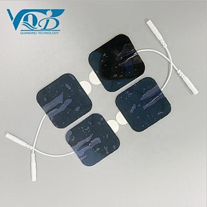 White Non-woven Square Pigtail Replacement Electrode Pads Tens Unit Pad with Ear