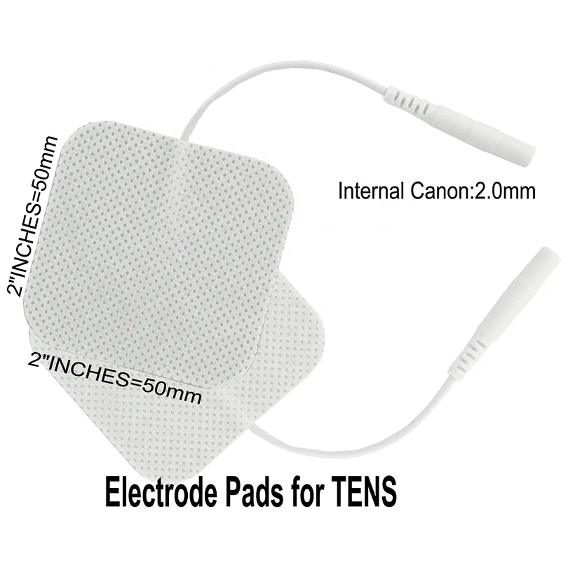 5*5cm Square EMS Tens Electric Massage Pads Physiotherapy Electrode Pads with Pin