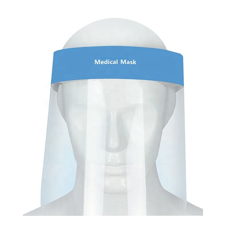 PP+PET Plastic Safety Protective Face Shield with Sponge Strip In Stock