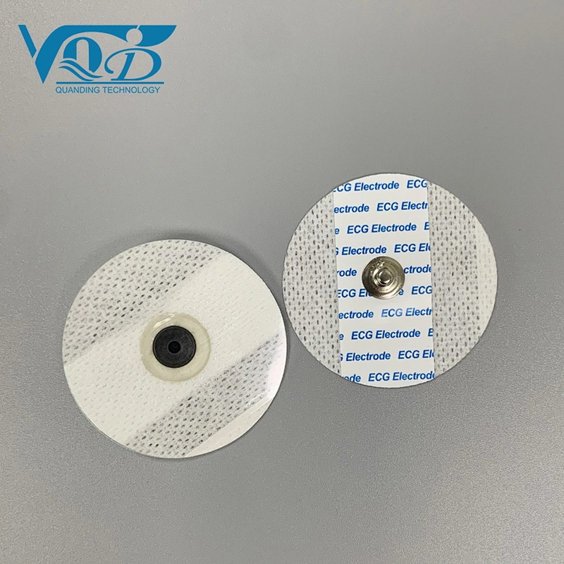 Non-Woven Fabric Ecg Chest Electrodes Safety Gel Ecg Electrode