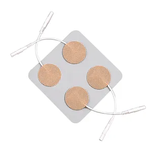 High Quality Nude Color Non-woven Fabric Round Electrode Tens Pad Physiotherapy Tens Electrodes