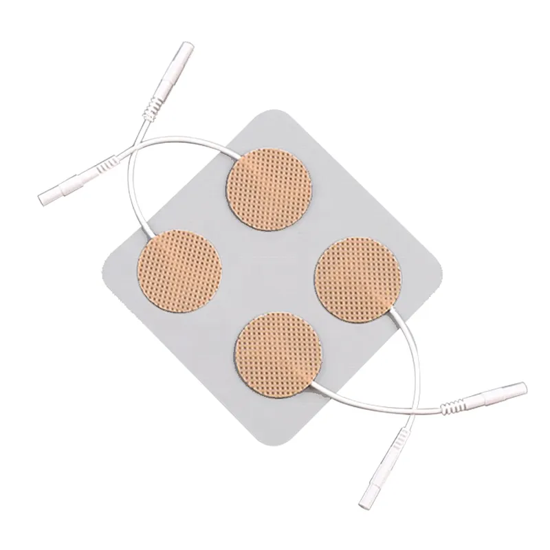 High Quality Nude Color Non-woven Fabric Round Electrode Tens Pad Physiotherapy Tens Electrodes