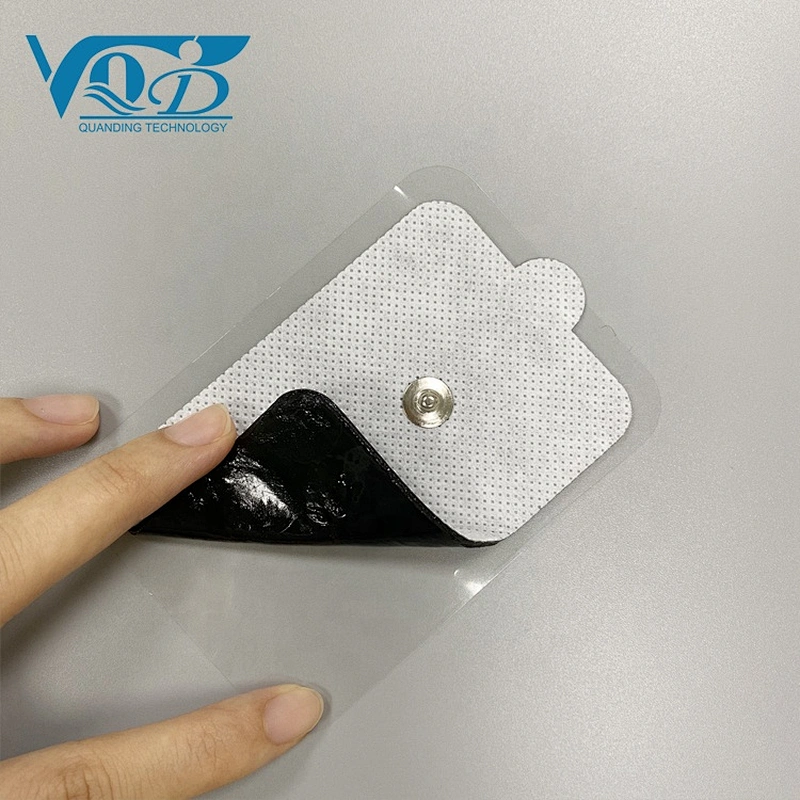 Non-woven Gray Snap TENS Pads EMS Self-adhesive Electrode Replacement Pads with Ear