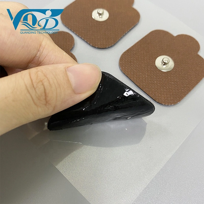 Brown Square Tens Snap Electrode Pad Cables Para Electrodes Medical Tens
