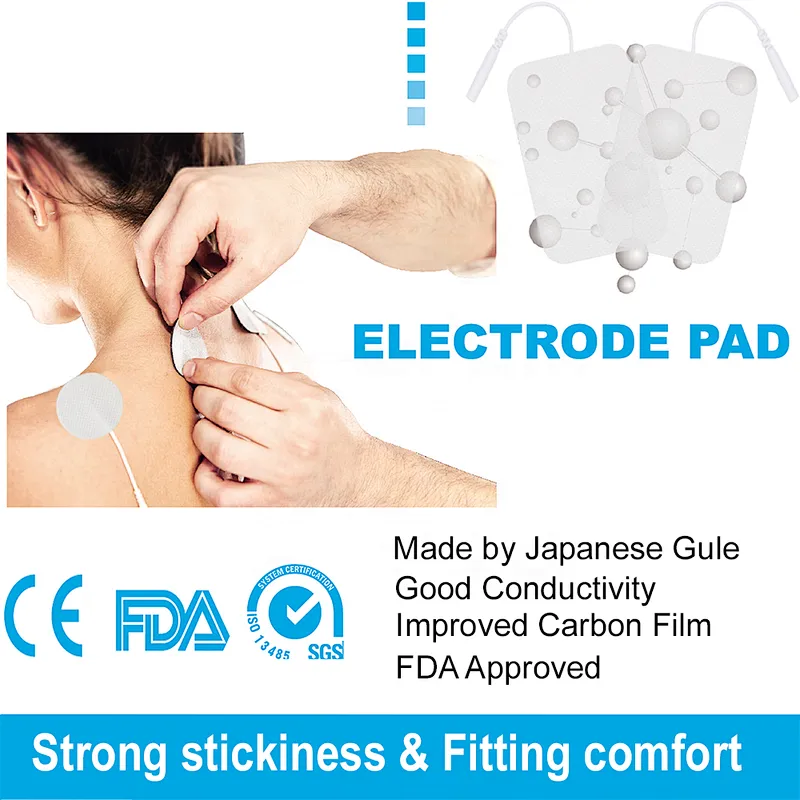 Rectangle EMS Tens Massager TEN  Electrode Pads Massage electrode pads With Pin