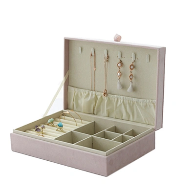 Jewelry Storage Box Princess European Korean High-end Luxury Ins Style Earrings Necklace Ring Jewelry Box