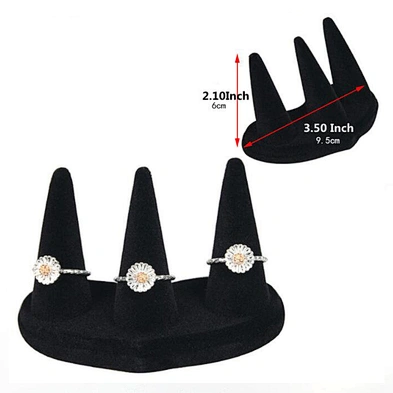Wholesale Black Velvet Ring Finger Jewelry Display Holder Jewelry Ring Stand