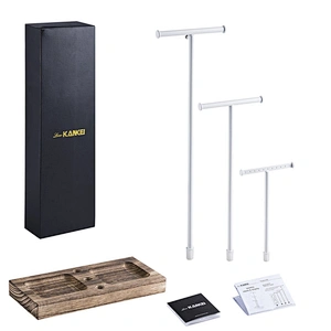 White Metal Wood Basic  Jewelry Holder Large Storage Necklaces Bracelets Earrings Holder Organizer Jewelry Tree Stand