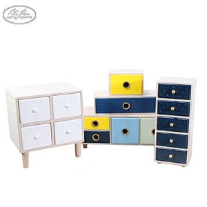 Colorful wooden drawer style custom jewelry storage box set