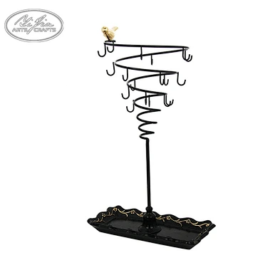 Exquisite craftsmanship rotating resin jewelry display tree