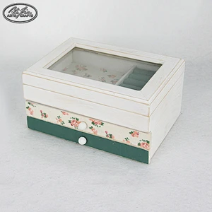 Wholesale home decor antique wooden jewelry tray