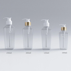 150 200 250ml Square Lotion Bottle Cosmetic Container Plastic Pump Dispenser Bottles