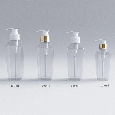 150 200 250ml Square Lotion Bottle Cosmetic Container Plastic Pump Dispenser Bottles