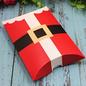 Merry Christmas Candy Gift Boxes Deer Xmas Tree Guests Packaging Boxes Custom Printed Candy Pillow Box