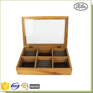 White handmade nature wooden jewellery box