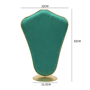 Customized Jewelry Shop Window Display Stand Flannel Mannequin Doll Jewelry Holder