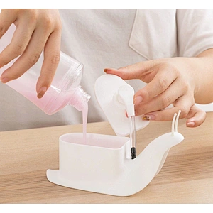 Snail-shaped hand sanitizer liquid bottle empty PP hand sanitizer plastic bottle with dispenser pump