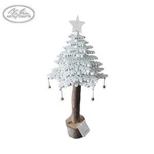 OEM design mini table decoration wooden christmas tree christmas ornaments