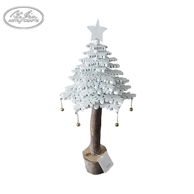 OEM design mini table decoration wooden christmas tree christmas ornaments