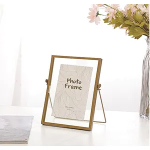 Hanging Gift Self Standing Solid Glass Photo Frame,clear glass frame,vintage chic photo keepsake frame