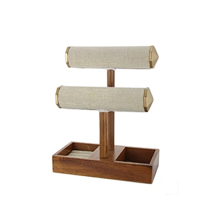 Special Decorative Wooden Double T-Bar Jewelry Display