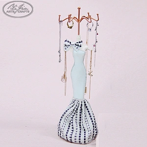 Decoration mini lady shaped ring necklace jewellery stand display