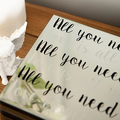 Customized luxury Letter pattern glass Jewellery storage box with black velvet