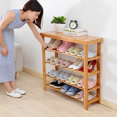 Customized Change Shoes Stool Shoe Cabinet Bamboo Home Entry Shoes Stool Simple  Bed Bench Seated Shoe Bench