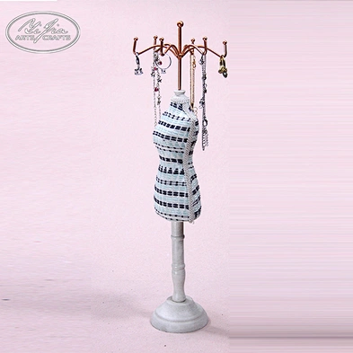 Fashion customized ring necklace jewelry doll mini mannequin jewelry holder