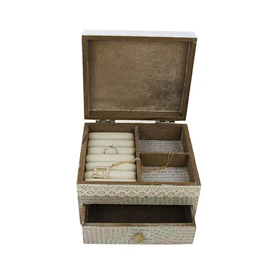 Handmade delicate locking wooden jewelry box