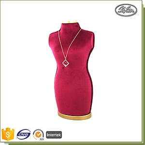 MDF Mannequin Shape velvet covered jewelry necklace bust jewelry display