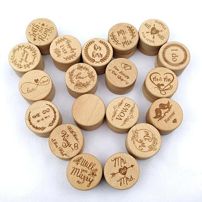 Custom Handmade Wood Wedding Ring Box Personalized Rustic Wedding Ring Holder Engraved Wooden Ring Boxes