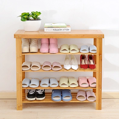 Customized Change Shoes Stool Shoe Cabinet Bamboo Home Entry Shoes Stool Simple  Bed Bench Seated Shoe Bench