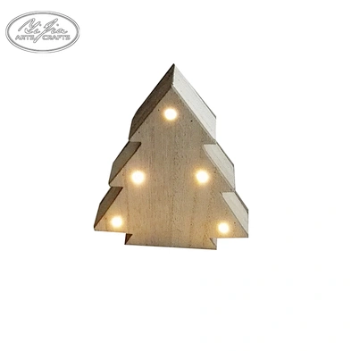 Christmas gift decoration wooden box star shaped lights