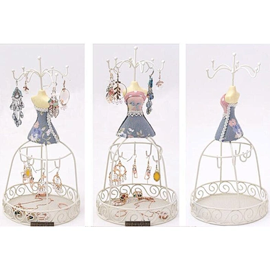 Vintage earing holder display jewelry stand holder lady shaped metal earring holder