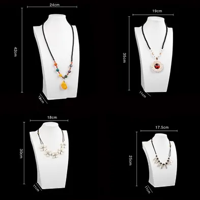 Wholesale white PU busts jewelry display necklace stand