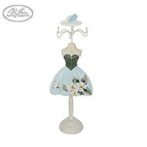 Wooden jewellery doll necklace mannequin display