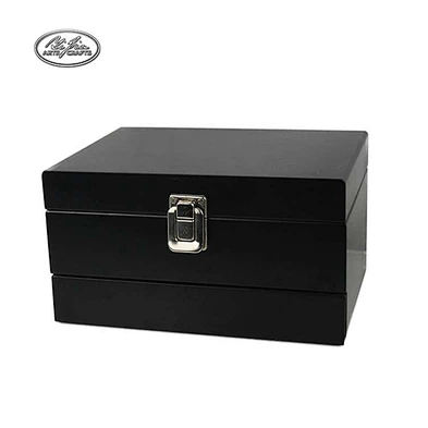 Custom home decor black mirror wooden jewelry box