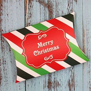 Merry Christmas Candy Gift Boxes Deer Xmas Tree Guests Packaging Boxes Custom Printed Candy Pillow Box