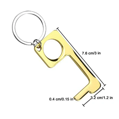 Fast Delivery Sterilization Prevent Infection Zinc Alloy No Touch Door Opener Keychain