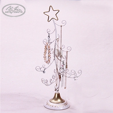Christmas tree shaped jewelry ring necklace bracelet display stand