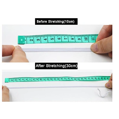 Wholesale 3-12mm white black color braided flat elastic band for protection products
