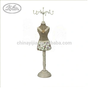 Decorative wood mannequin doll  jewelry cute display stand
