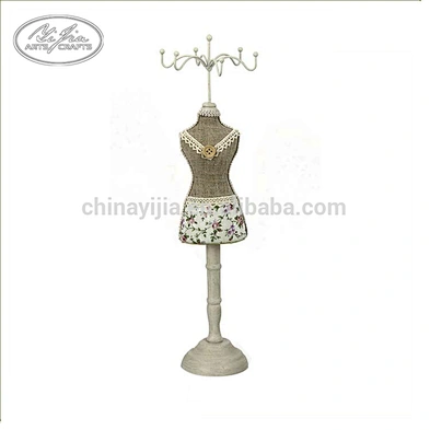 Decorative wood mannequin doll  jewelry cute display stand