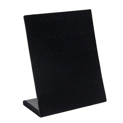 30 Pairs Black Velvet Fabric Earring Display Holder Organizer