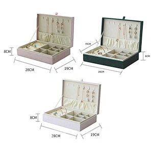 Jewelry Storage Box Princess European Korean High-end Luxury Ins Style Earrings Necklace Ring Jewelry Box
