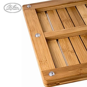 Shower Floor Mat Non Slip, Bamboo Bath Mat