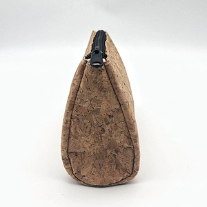 New Natural Customized Cork Zipper Pouch Cosmetic Bag Cork Cloth Makeup Pouch
