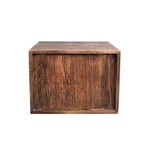 Wholesale custom decorative tea wooden box three drawers vintage wooden storage boxes