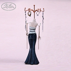 Decoration lady shaped ring display mini mannequin necklace jewelry holder
